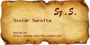 Szolár Sarolta névjegykártya