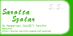 sarolta szolar business card